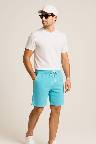 UOMOPARK 8024 Model Premium Summer Print Detailed Shorts