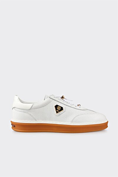 Elle Shoes Beyaz Deri Erkek Spor Ayakkabı