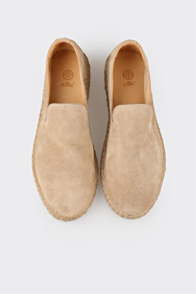 Elle Shoes Bej Deri Erkek Günlük Ayakkabı