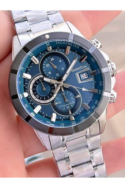Quantum Special Boxed 10 Atm Waterproof Steel Cord Wristwatch