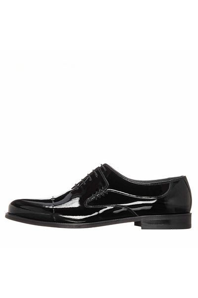 İriadam Cs1365 Black Patent Leather Top Quality Large Size Men's Classic Shoes Comfortable Wide Fit