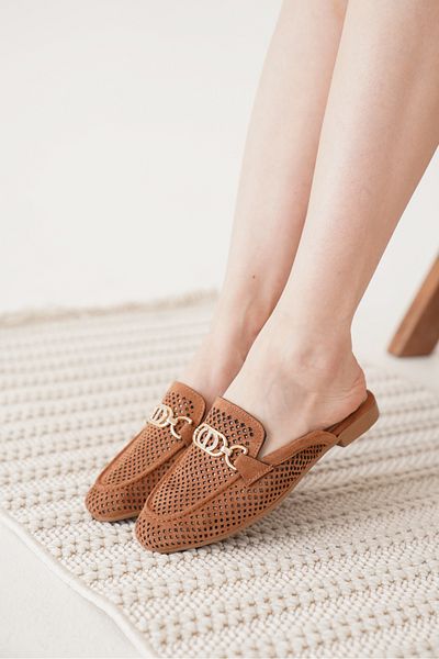 Artgoo Taba Women's Daily Comfortable Perforated Masculine Closed Front Stone Daily Home Beach Slippers