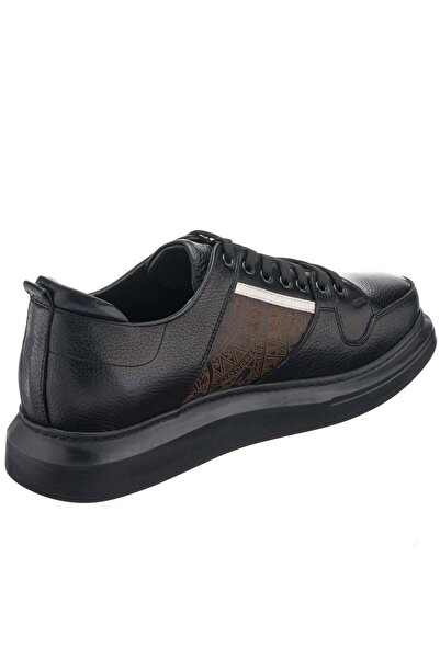 İriadam 45 - 46 - 47 - 48 -49 - 50 Kz4113 Siyah Büyük Numara Dana Derisi Rahat Geniş Kalıp Erkek Spor Ayakka