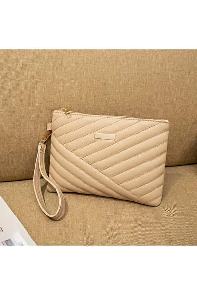 BLLORA Kadın Bej Renk Askılı Yumuşak Dokulu Premium Mini Çanta