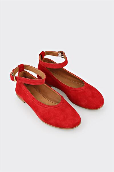 Elle Shoes Kırmızı Deri Kadın Günlük Ayakkabı