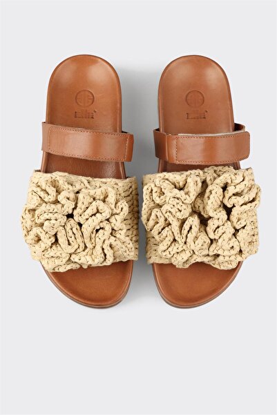Elle Shoes Bej Kadın Düz Terlik