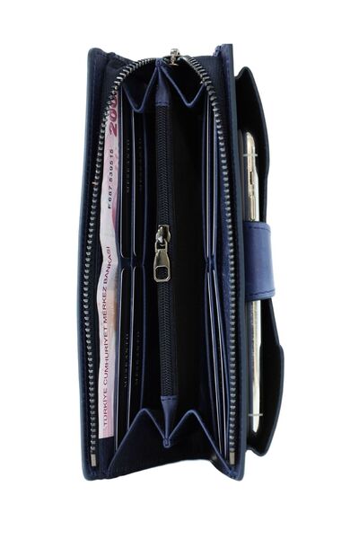 Meskanto Vera Справжня шкіра З блискавкою Телефонна кишеня Жіночий гаманець