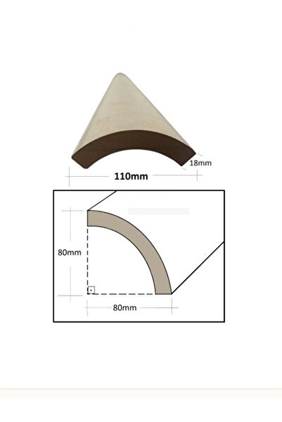 İNCİ AHŞAP MDF KÖŞE PROFİL 110mm x 18mm * 2800mm