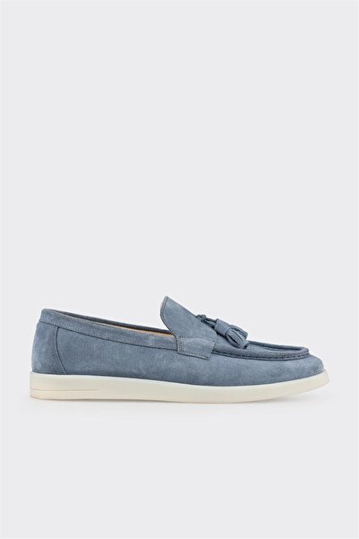 Elle Shoes Mavi Deri Erkek Günlük Ayakkabı