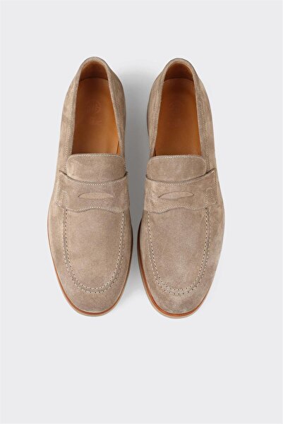 Elle Shoes Bej Deri Erkek Günlük Ayakkabı