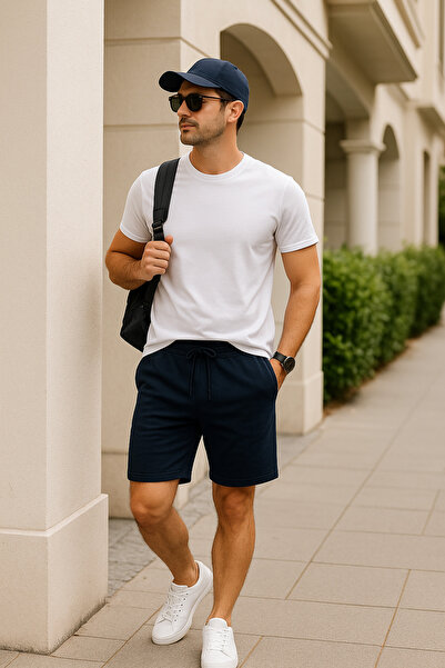 UOMOPARK 8024 Model Premium Summer Print Λεπτομερή σορτς