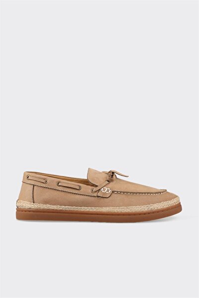 Elle Shoes Bej Deri Erkek Günlük Ayakkabı