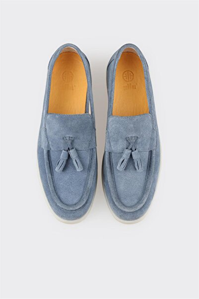 Elle Shoes Mavi Deri Erkek Günlük Ayakkabı