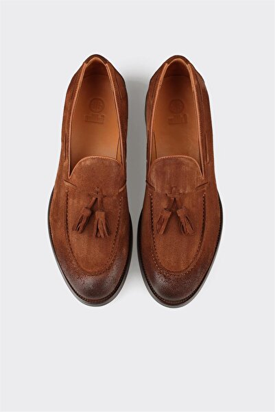 Elle Shoes Taba Deri Erkek Klasik Ayakkabı