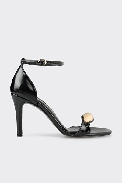 Elle Shoes Siyah Kadın Topuklu Sandalet