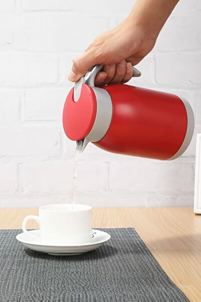 Weather Forecast 304 Steel 1.2L Double Layer Red Vacuum Camping Picnic Tea Thermos cin555kr