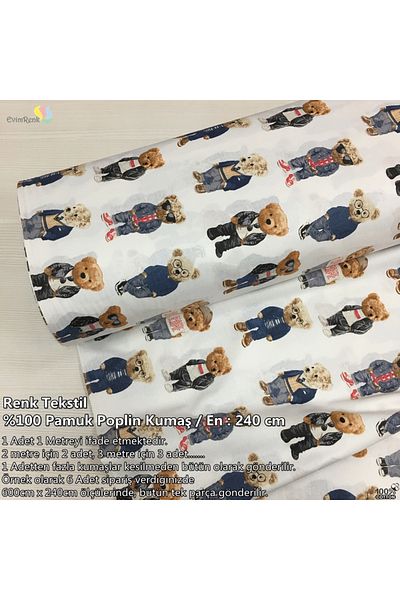 Renk Tekstil Teddy Bear 100% βαμβακερό ύφασμα ποπλίνα