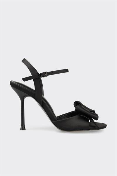 Elle Shoes Siyah Kadın Topuklu Sandalet