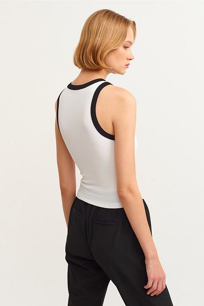 la & vetta Pack of 2 Ribbed Halter Collar Knitted Tank Top