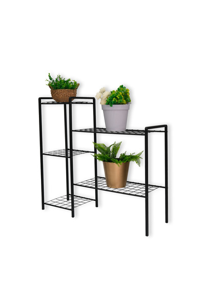 TOPRAK E-TİCARET Garden 5 Raflı Dekoratif Amaçlı Metal Ayaklı Saksılık Çiçekl...