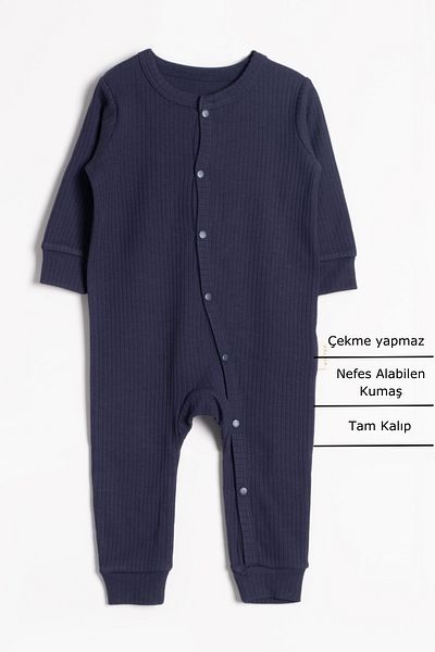 Vauva 2-Piece Snap-On Jumpsuit Pajamas Long Sleeve Seasonal Baby Kids Embroidered Jumpsuit