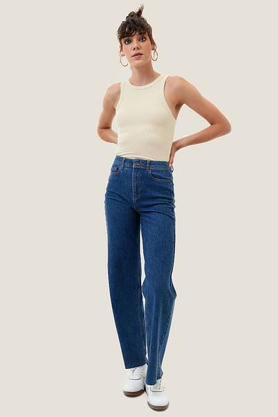 la & vetta Women's Plum Corded T-shirt Halter Neck Knitted Tank Top