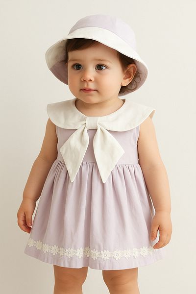 minuma Girl's Bow Hat Dress 1-3 Years
