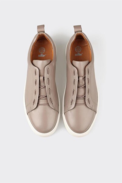 Elle Shoes Gri Deri Erkek Günlük Ayakkabı