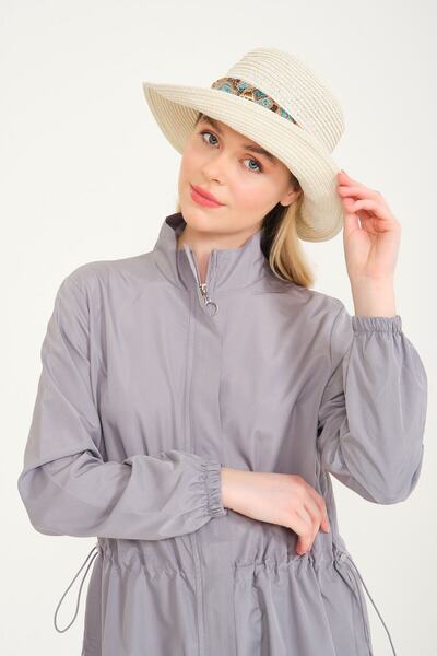 Lantana Design Σετ μαγιό Hijab με γκρι φερμουάρ (TOP LEGGINGS) – Σετ 2 τεμαχίων