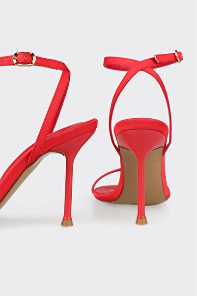 Elle Shoes Kırmızı Kadın Topuklu Sandalet