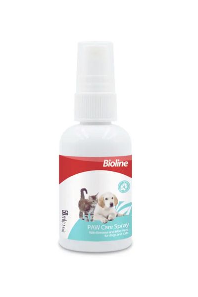 Bioline Paw Care Spray, Rich In Beeswax And Aloe Vera Anti-Bacterial And Anti-Fungal -50ml