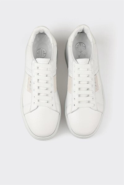 Elle Shoes Beyaz Deri Erkek Spor Ayakkabı