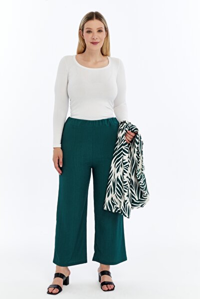 Laden Plus Size Women's Oversized Summer Spring Wrinkle Fabric Pants Patterned Cardigan Mother's Two-Piece Suit