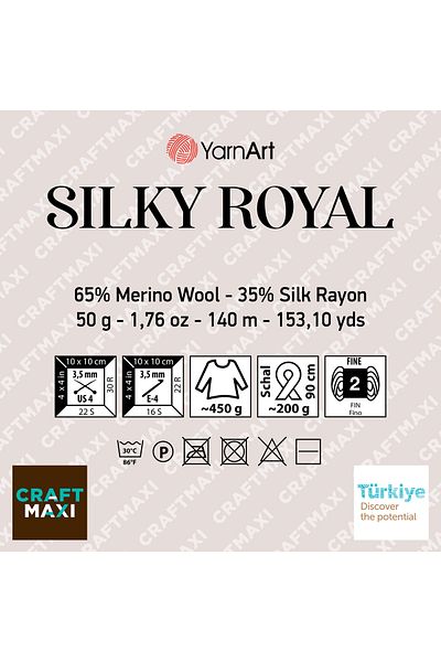 Yarnart Silky Royal - Πλεκτό Χέρι Νήματα Mink-442