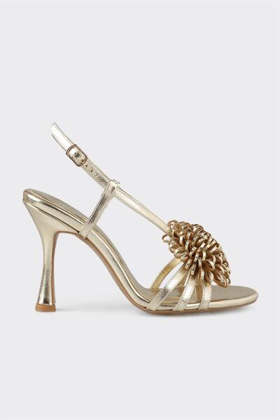 Elle Shoes Gold Kadın Topuklu Sandalet