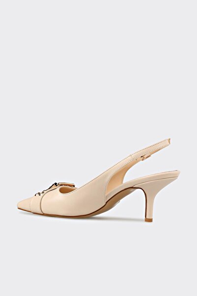 Elle Shoes Bej Kadın Topuklu Ayakkabı