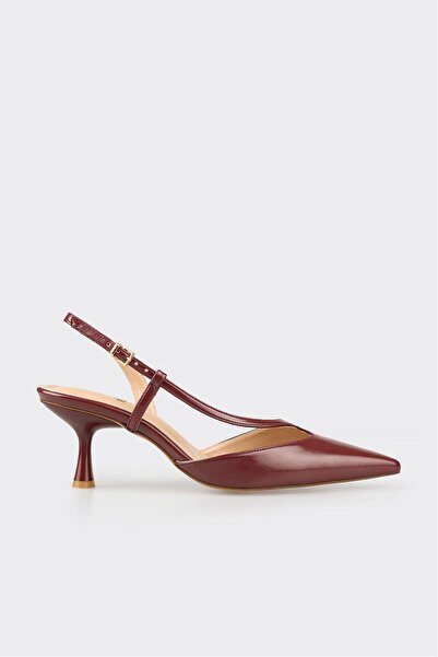 Elle Shoes Γυναικεία παπούτσια με τακούνι σε χρώμα μπορντό