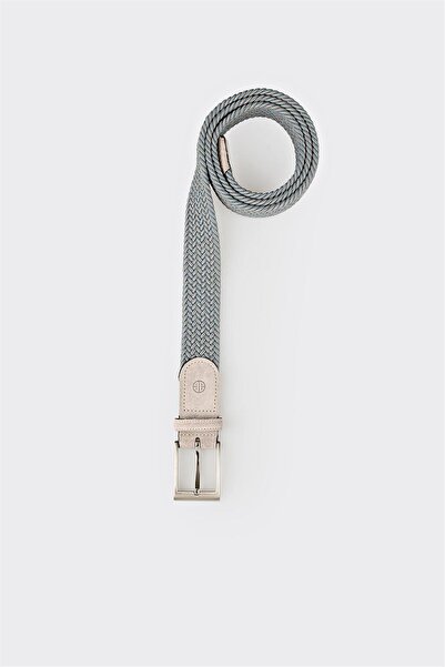 Elle Shoes Gri Deri Erkek Kemer