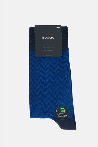 Avva Ανδρικές κάλτσες μπαμπού με μοτίβο Saks A32y8530