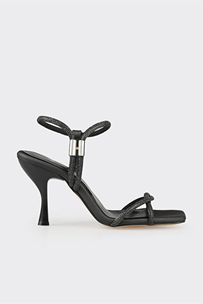 Elle Shoes Sandale cu toc pentru femei negre