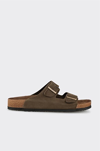 Elle Shoes Papuci pentru bărbați din piele kaki