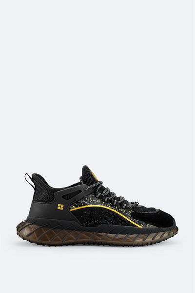 Avva Men's Black Flexible Sole Sneaker Shoes A32Y8004