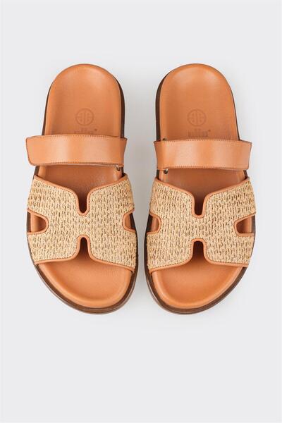 Elle Shoes Naturel Kadın Düz Terlik