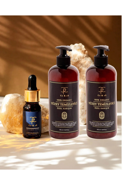 Ce&eF 2 Adet Organik Yüzey Temizleyici (2x500 ml) Yanında 1 Adet Yasemin Yağı...