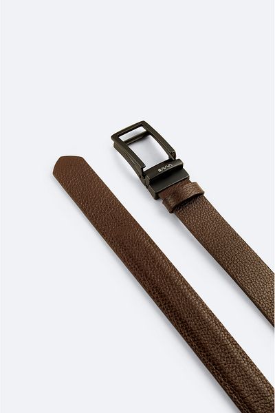 Avva Men's Brown Textured 100% Leather Belt A32Y9320