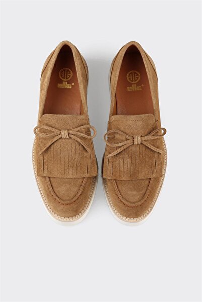 Elle Shoes Taba Deri Kadın Günlük Ayakkabı