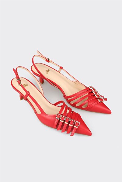 Elle Shoes Kırmızı Kadın Topuklu Ayakkabı