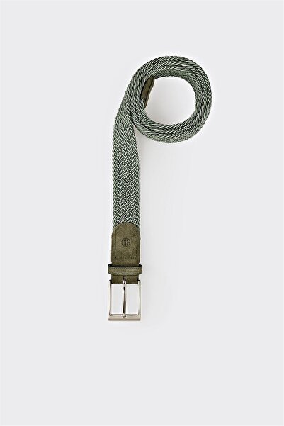 Elle Shoes Yeşil Deri Erkek Kemer