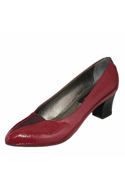 İriadam Kdr1019 Burgundy Large Size Women's Shoes Comfortable Wide Fit New Season