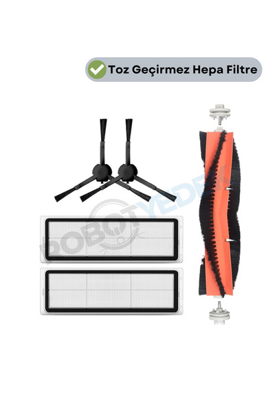 robotyedek Set de filtre Hepa cu perie de înlocuire compatibilă Xiaomi S20+ P...